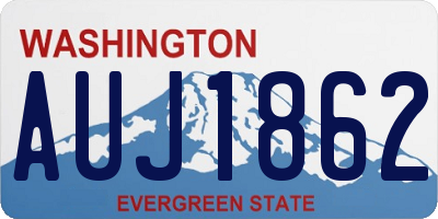 WA license plate AUJ1862
