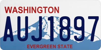 WA license plate AUJ1897