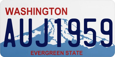 WA license plate AUJ1959