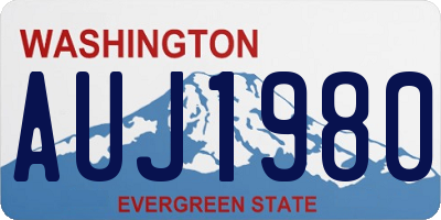 WA license plate AUJ1980