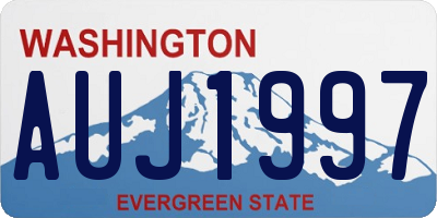 WA license plate AUJ1997