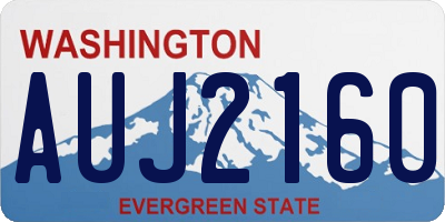 WA license plate AUJ2160
