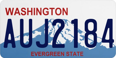 WA license plate AUJ2184