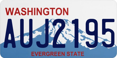 WA license plate AUJ2195