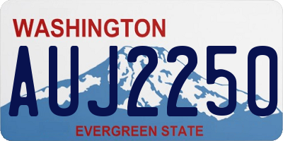 WA license plate AUJ2250