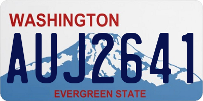 WA license plate AUJ2641