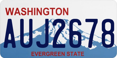WA license plate AUJ2678