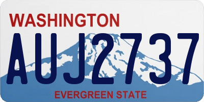 WA license plate AUJ2737