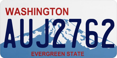 WA license plate AUJ2762
