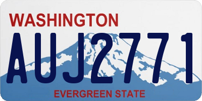 WA license plate AUJ2771