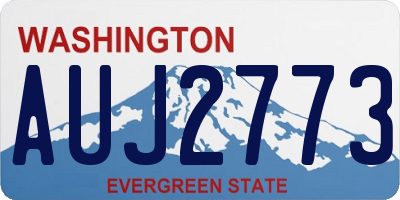 WA license plate AUJ2773