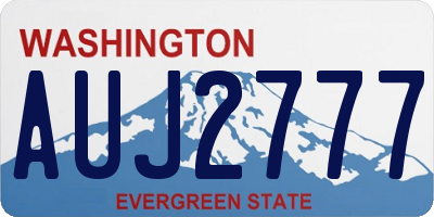 WA license plate AUJ2777