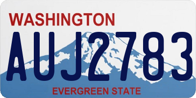 WA license plate AUJ2783