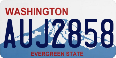 WA license plate AUJ2858