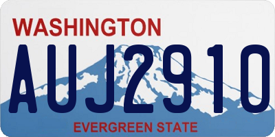 WA license plate AUJ2910