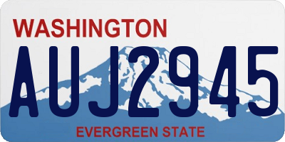 WA license plate AUJ2945