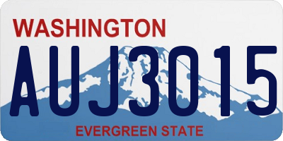 WA license plate AUJ3015