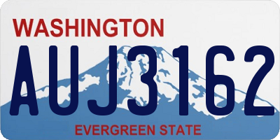 WA license plate AUJ3162