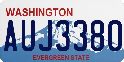 WA license plate AUJ3380