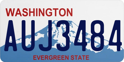 WA license plate AUJ3484