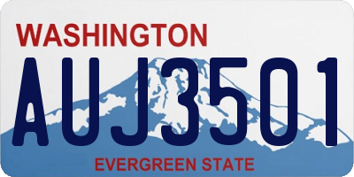 WA license plate AUJ3501