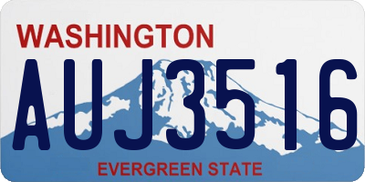 WA license plate AUJ3516