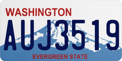 WA license plate AUJ3519