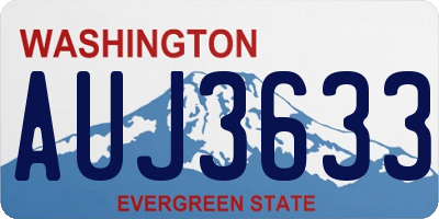 WA license plate AUJ3633