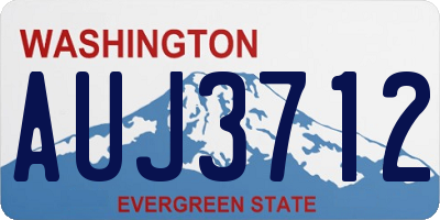WA license plate AUJ3712