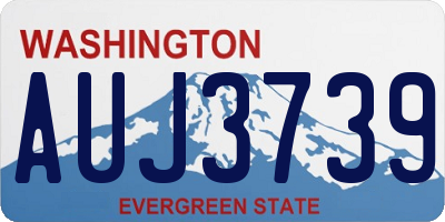 WA license plate AUJ3739