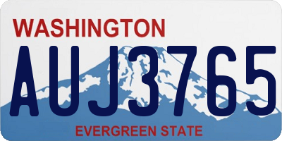 WA license plate AUJ3765