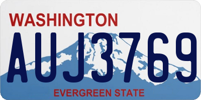 WA license plate AUJ3769