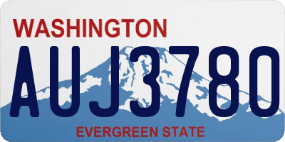 WA license plate AUJ3780
