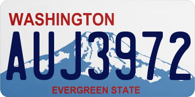 WA license plate AUJ3972