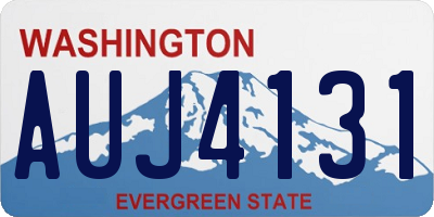 WA license plate AUJ4131