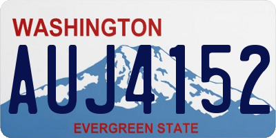 WA license plate AUJ4152
