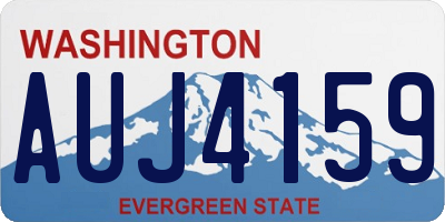 WA license plate AUJ4159