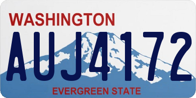 WA license plate AUJ4172