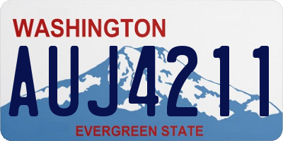 WA license plate AUJ4211
