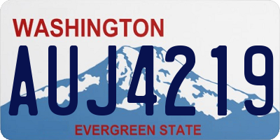 WA license plate AUJ4219