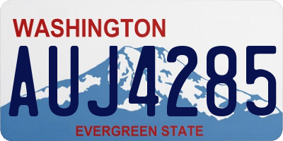 WA license plate AUJ4285