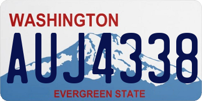 WA license plate AUJ4338