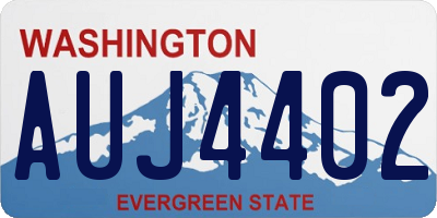 WA license plate AUJ4402