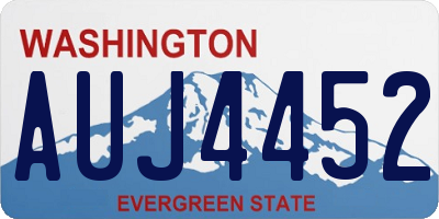 WA license plate AUJ4452