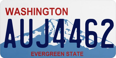 WA license plate AUJ4462