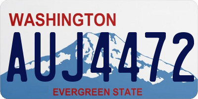 WA license plate AUJ4472