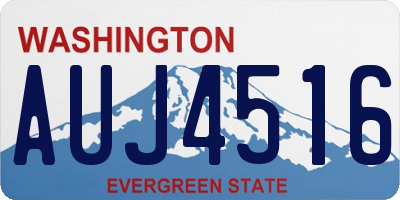 WA license plate AUJ4516