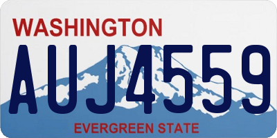 WA license plate AUJ4559