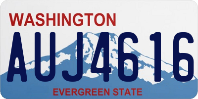 WA license plate AUJ4616