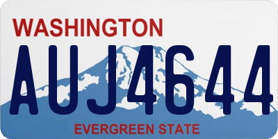 WA license plate AUJ4644